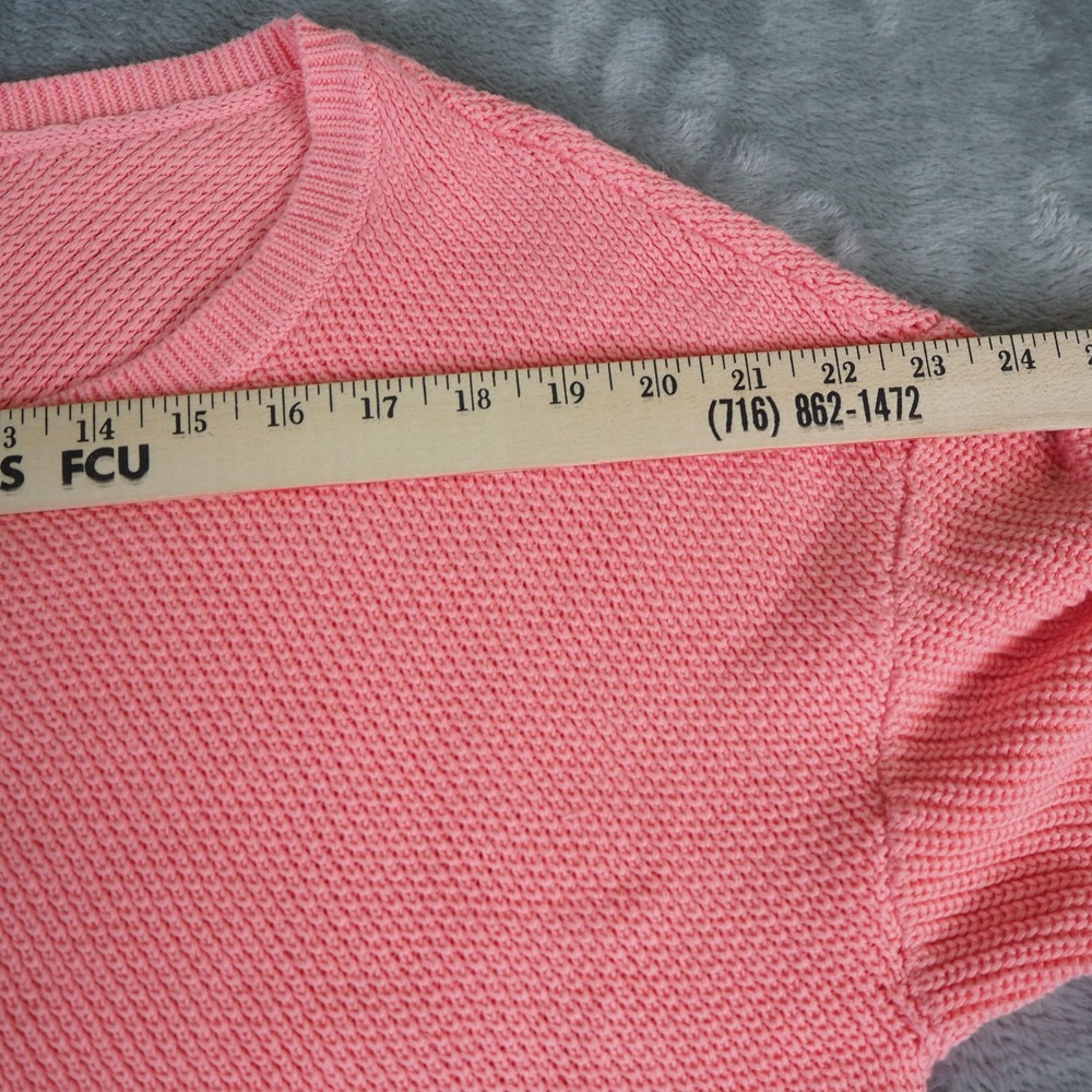 NWT Talbots Pima Cotton Pullover Knit Sweater Plus Size 1X Pink New Center Seam - Picture 4 of 10